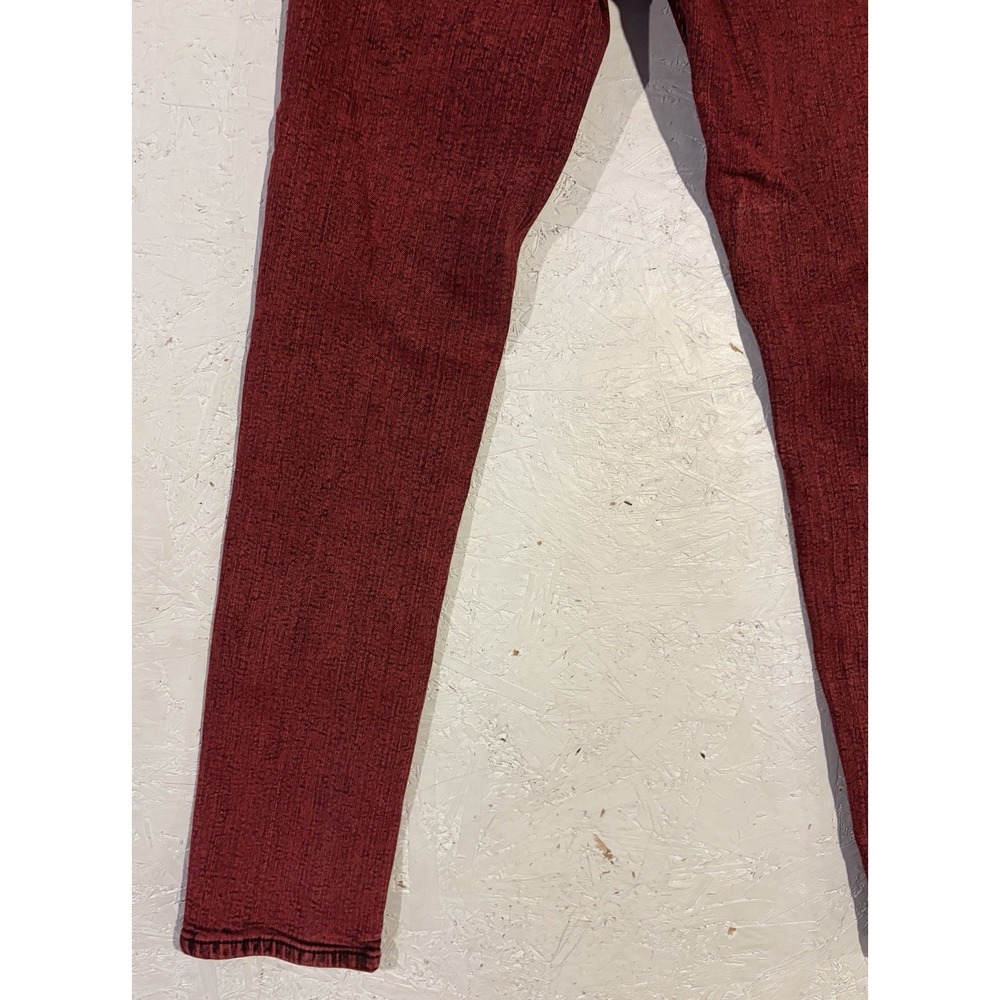 Social Collision Rude Skinny Jeans Red Black Acid Wash Punk Emo Denim 30x32 - Picture 10 of 11